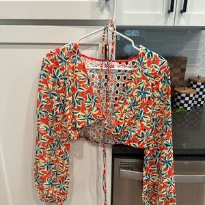 Brand new never worn solid and stripes cover up top